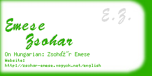 emese zsohar business card